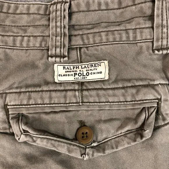 Polo Ralph Lauren Shorts Mens 34 Brown Cargo Preppy Chino Camping Hiking Outdoor - Picture 8 of 11